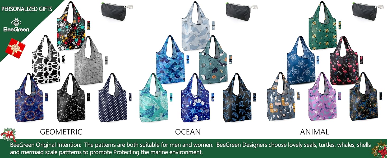 Ocean animals and geometric patterns
