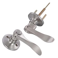 Door Levers Interior Keyed Difference Entry Front/Bedroom Door Handles for Left and Right Opened