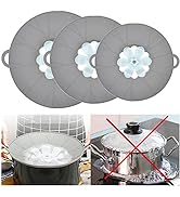 URMONA 3 PCS Spill Stopper Lid Cover, Diameter Length 8.86'' + 10.24'' + 11.42'' Boil Safeguard L...