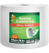 Duck Brand Small Bubble Cushioning Wrap for Moving & Shipping - 175 FT Bubble Packing Wrap for Ex...