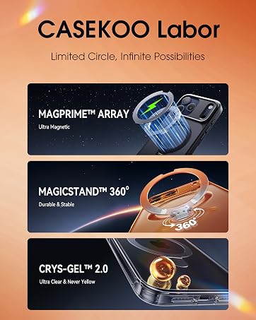 CASEKOO for iPhone 17 Pro Case for magsafe for iPhone 17 Pro Case for magsafe
