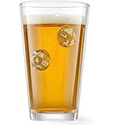 LIIGEMI Drinking Glasses with DND Dice Embedded,Handmade Beer Glasses, 16 oz Highball Glass Drink...