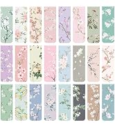 Hooqict 48 Pcs Bookmarks, Magnetic Bookmarks for Women, 24 Styles Floral Book Markers Magnet Book...