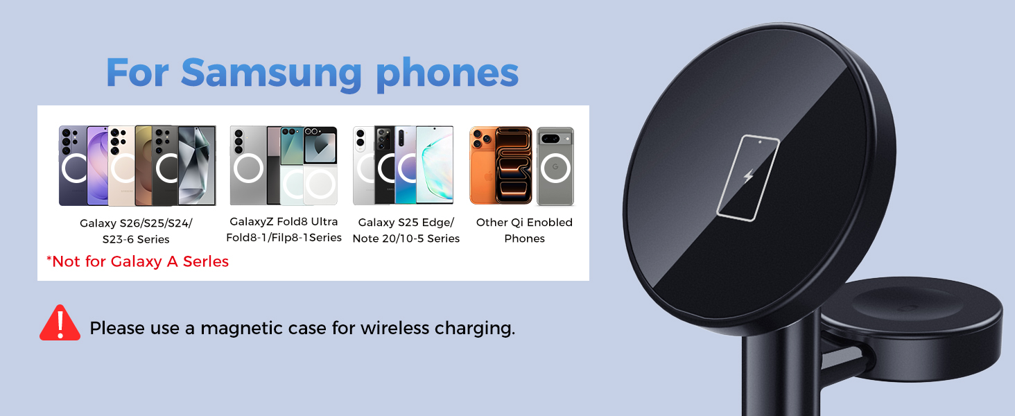 Magnetic Wireless Charger for Samsung