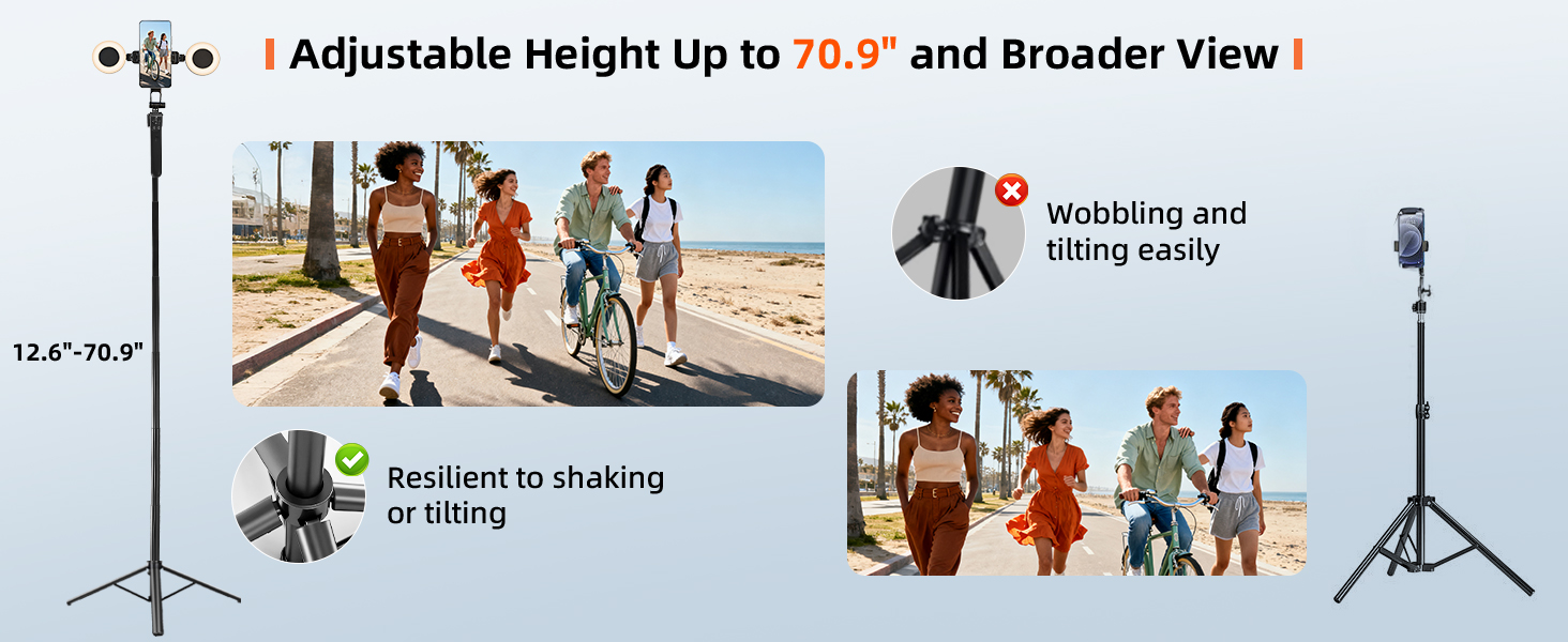 phone tripod with light