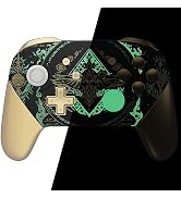 eXtremeRate Glow in Dark - Totem of Kingdom Black Faceplate Backplate Handles for Nintendo Switch...