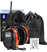 PROHEAR 033 Bluetooth 5.3 Hearing Protection Headphones with FM AM Radio - Rechargeable - 25dB NR...