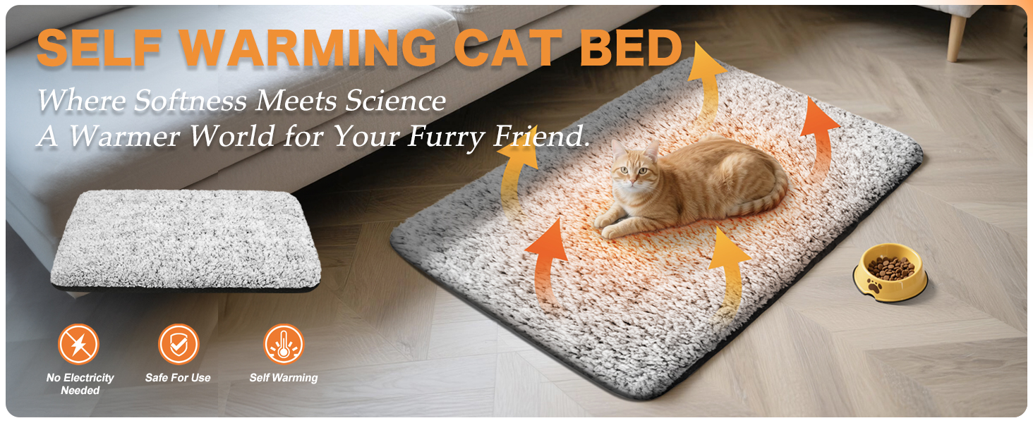 self warming cat bed