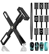 Nail Magnet for 3D Cat Eye Gel Nail Polish Magnet Tools, 11 Pcs Cat Eye Magnet for Nails,5 in 1 N...