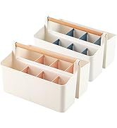 Vidifor 2 pcs Large Art Caddy Tote with Handle, DIY Divided Basket, Desk and Dorm Caddy for Craft...