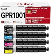 Huiben GPR1001 GPR-1001 4-Pack High Yield Toner Cartridge 6137C003AA 6138C003AA 6139C003AA 6140C0...
