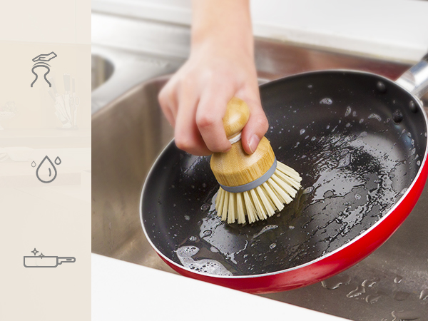 bamboo dish scrubber dish cleaning brush kitchen brushes