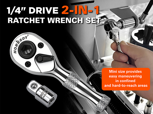 1/4-Inch Stubby Ratchet Wrench Set