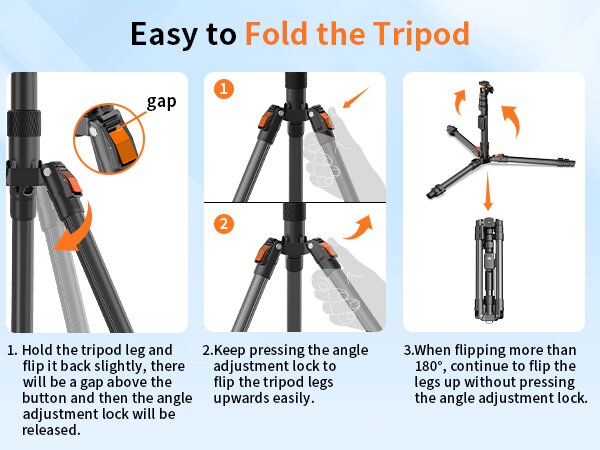 Easy to Fold the Tripod