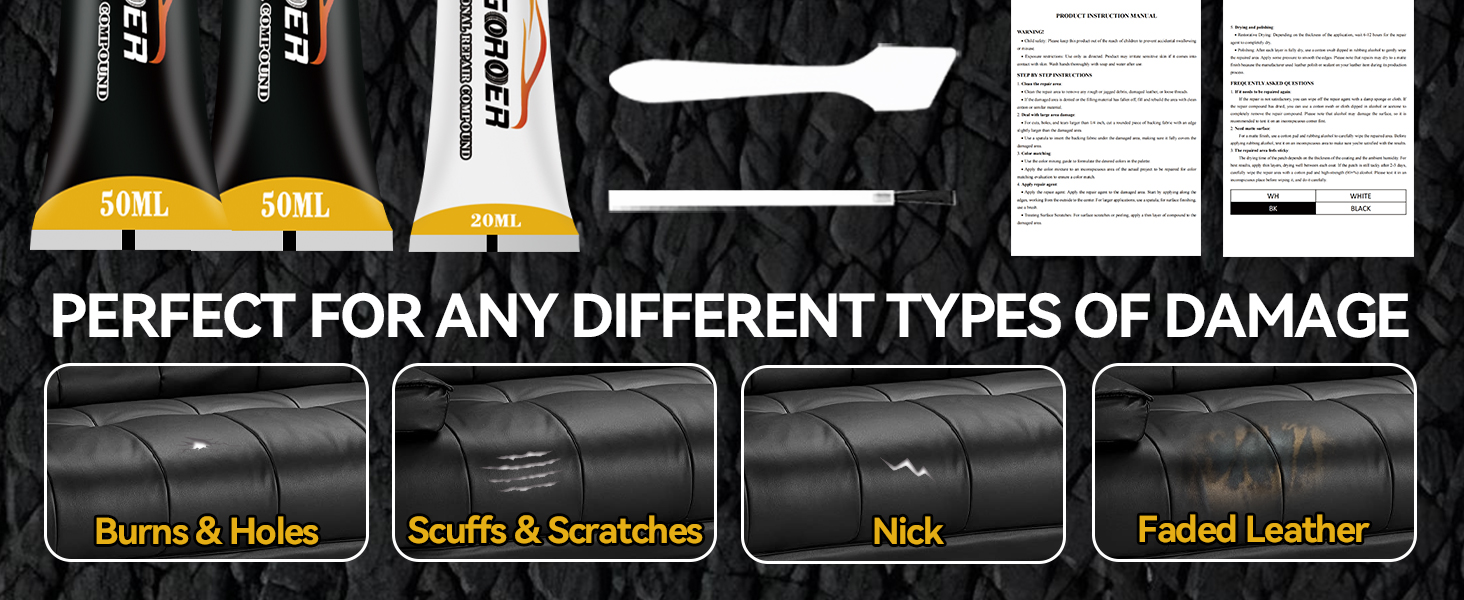 Black Leather Repair Kit