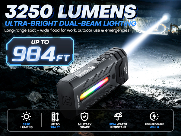 flat flashlight rechargeable