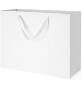 MOXARYSU White Gift Bags With Handles: 16x6x12 Inch 3pcs Extra Large White Paper Gags Bulk For Pa...