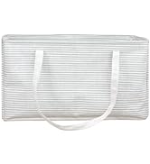 Foldable Laundry Hamper Waterproof Laundry Basket with Handle 46L Rectangle Storage Box for Cloth...