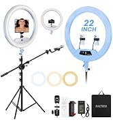 Ring Light 22inch Kit: Ring Light Tripod for iPhone ipad, with 75" Tripod/LCD Display/2 USB Ports...