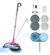 Cordless Electric Mop, Electric Spin Mop with Water Sprayer, Powerful Floor Cleaner, 300ml Tank S...