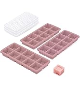 Doasuwish Ice Cube Trays with Lid, 3 Pack 10 Cubes 2 Tbsp. Silicone Ice Cube Trays for Freezer, P...