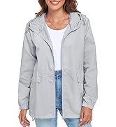 JMinger Women's Lightweight Raincoat Waterproof Packable Outdoor Windproof Hooded Active Rain Jac...