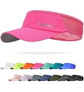 Sukeen Sports Sun Visor Men Women Lightweight Packable Cooling Stretchy Visor Hat for Running, Te...