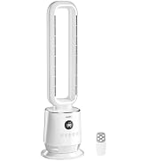 ROVSUN Smart Bladeless Fan, 32" Bladeless Tower Fan for Bedroom, Quiet Oscillating Tower Fan with...