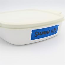 Food containers labeled.