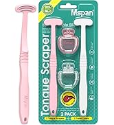 Mspan Tongue Scraper Cleaner Brush: Tongue Care Cleaning Scrubber with Plastic Travel Case Cover ...