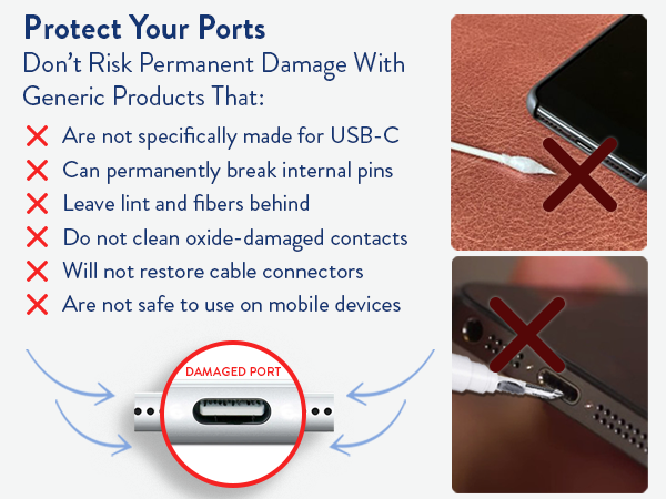 iPhone Cleaning Kit Clean Repair & Restore iPhone and iPad Ports, Lightning Cables Connectors