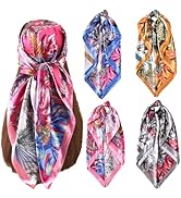 upeilxd 35” Hair Scarf for Women Satin Hair Scarves Silk Bandanas Scarf Headscarf Hair Wrapping a...