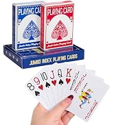 Fanwer Playing Cards Large Print for Adults - 2 Pack, Large Print Playing Cards for Seniors, Visi...