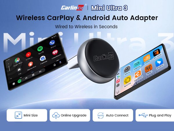 carlinkit min ultra 3 wireless carplay adapter wireless android auto adapter