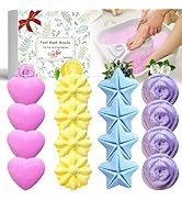 Lanwexy Bath Foot Bombs, 16 Pack Foot Soak with Bath Salt and Tea Tree Oil for Christmas. Organic...