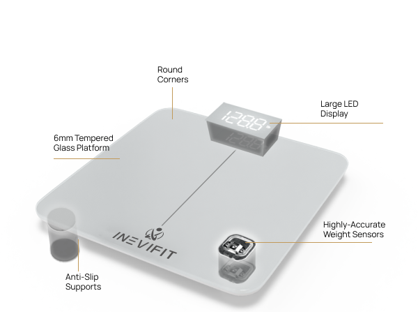 INEVIFIT Premium Bathroom Scale - I-BS005 - Premium A+ - Mobile