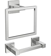 FORIOUS Toilet Paper Holder Set Wall Mount, SUS 304 Stainless Steel Pivoting Toilet Paper Holder ...