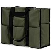 Becokan Large Tote Bag for Women Waterproof with 12 Pockets Top Zipper Closure Utility Teacher Nu...