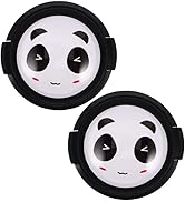 KALLORY 2 Pcs 52mm Camera Lens Cap Covers Cute Panda Pattern Universal Lens Protector Pinch Sides...