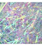 Caleihd 1LB Gift Basket Filler, Iridescent Crinkle Cut Grass Confetti Cushion Paper Streamer for ...