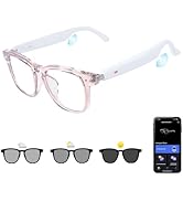 AI Smart Glasses, Anti Blue Light Bluetooth Translation Glasses with 164 Hands-Free Calls & Audio...
