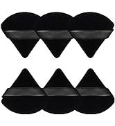 Pimoys 6 Pieces Powder Puff Face Soft Triangle Makeup Puff for Loose Powder Mineral Powder Body P...