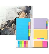 Rouidr Sticky Notes Set, 410 Sheets Self-Stick Note Pads Book, Bright Colors, Super Sticking Powe...
