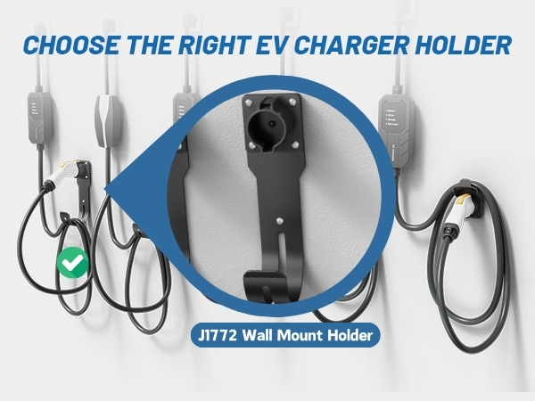 J1772 Ev charger holder