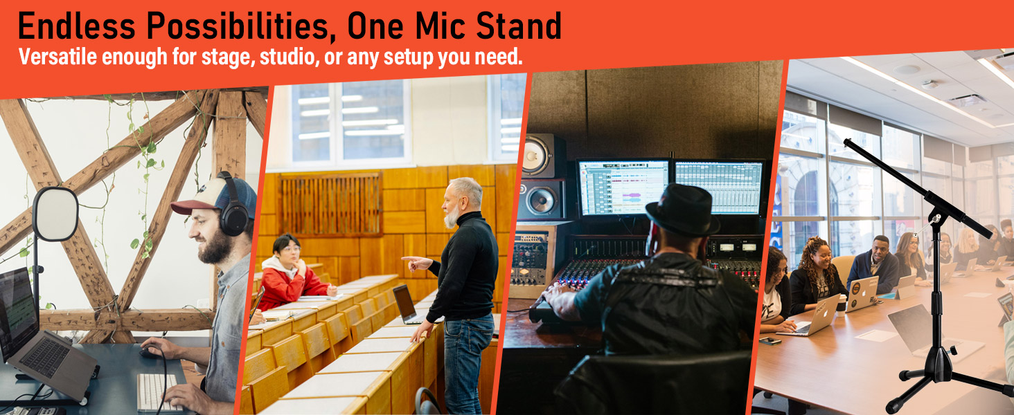 microphone holder desktop tabletop drum amp podcasting streaming gaming studio recording microfono