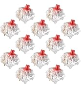 Zhouwang Crystal Red Switch Mechanical Keyboard Replacement,3 Pin Linear/Accurate Typing/Dustproo...