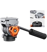K&F CONCEPT Fluid Head, Silky-Smooth, Stable Tripod Fluid Head for pan and tilt,Arca Swiss-Compat...