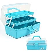 TERGOO 12in Three-Layer Multipurpose Storage Box Folding Tool Box/Art & Crafts Case/Sewing Suppli...