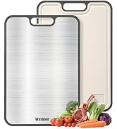 Titanium Cutting Boards for Kitchen, Non Toxic 2-in-1 Cutting Board Double Sided, Food Grade Pure...