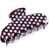 ACECHA Large Polka Dots French Hair Claw Clip for Women, 4.1" Acetate French Hair Clips for Thick...